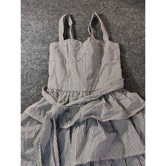 Abercrombie & Fitch girls dress size Large spagetti strap Stripes with ruffles - Picture 1 of 12